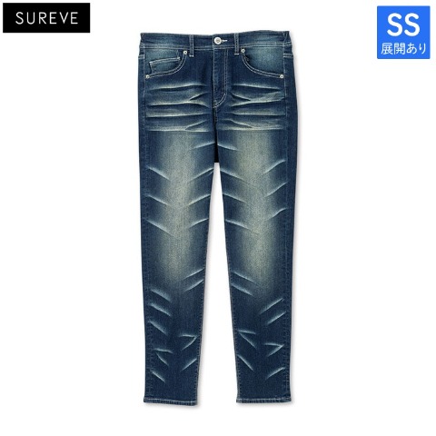 メンズ　裏起毛デニムスキニーパンツ（SUREVE）