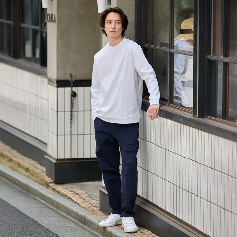 メンズ【M～LL】　シルケット襟ジャガードTシャツ （RagOut Luxe）