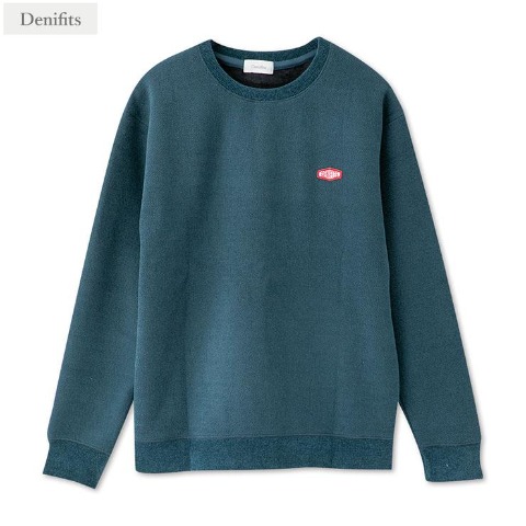 メンズ　裏起毛ロゴワッペンプルオーバー（Denifits）