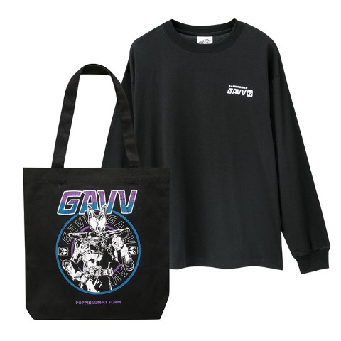 メンズ　トートバッグ付長袖Ｔシャツ（『仮面ライダーガヴ』）