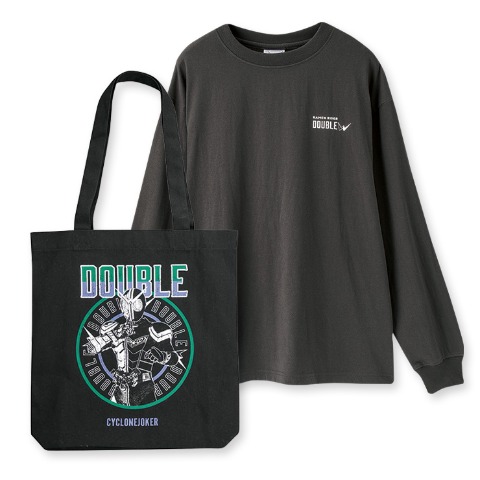 メンズ　トートバッグ付長袖Ｔシャツ（『仮面ライダーW』）