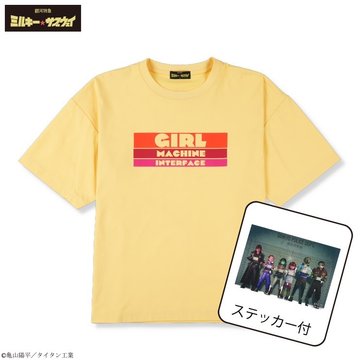 always Tシャツ ステッカー付き メンズ ステッカー付半袖Tシャツ（銀河特急 ミルキー☆サブウェイ