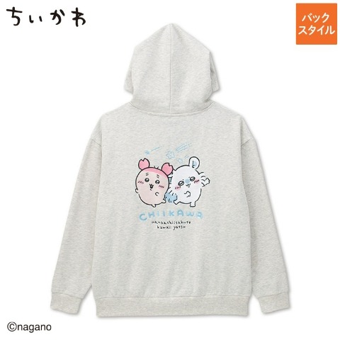 メンズ　ジップパーカ（ちいかわ）