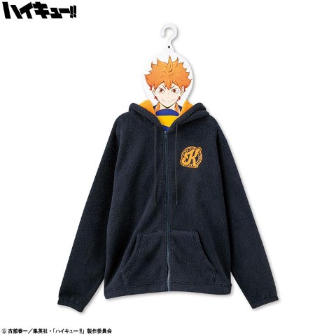メンズ　ハンガー付ジップパーカ（アニメ「ハイキュー!!」）
