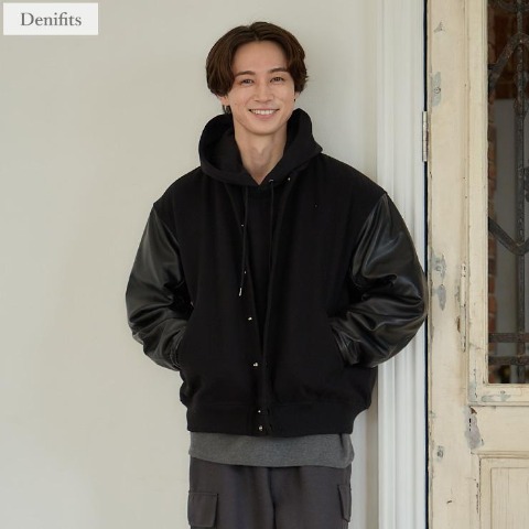 メンズ　スタジャン（Denifits）