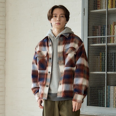 メンズ　チェック柄ジャケット（Denifits）