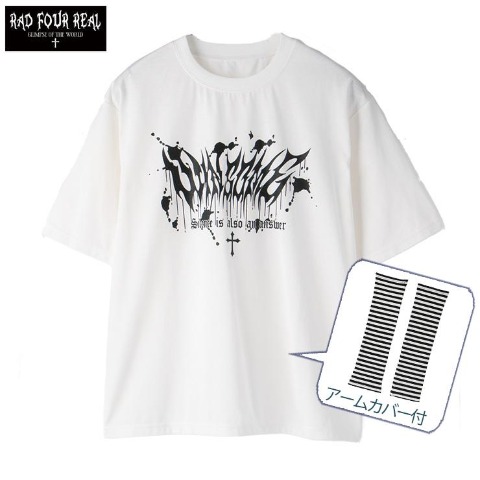 メンズ　アームカバー付Tシャツ（RAD FOUR REAL）