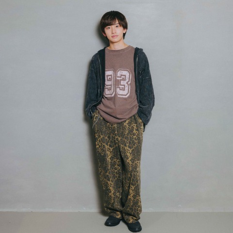 メンズ　ピグメントフットボールTシャツ（CHIP CLIP）