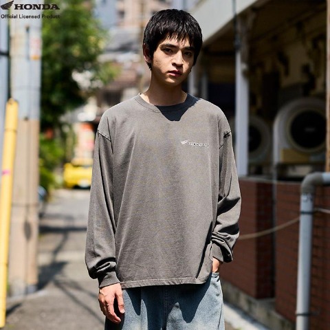 メンズ　ピグメント長袖Tシャツ（Honda）