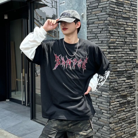 メンズ　ネックレス付Tシャツアンサンブル（CHIP CLIP×KsG）