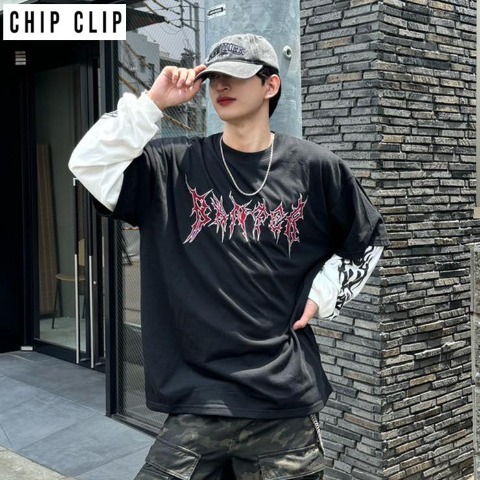 メンズ　ネックレス付Tシャツアンサンブル（CHIP CLIP×KsG）