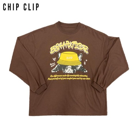 メンズ　長袖Tシャツ（CHIP CLIP）