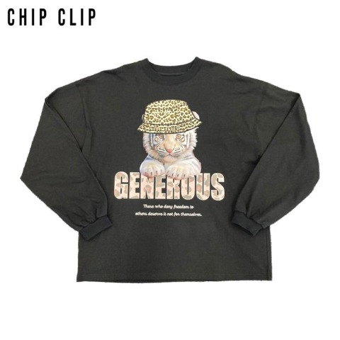 メンズ　長袖Tシャツ（CHIP CLIP）