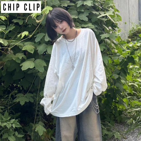 メンズ　ラインストーン使いTシャツ（CHIP CLIP×まひろ）