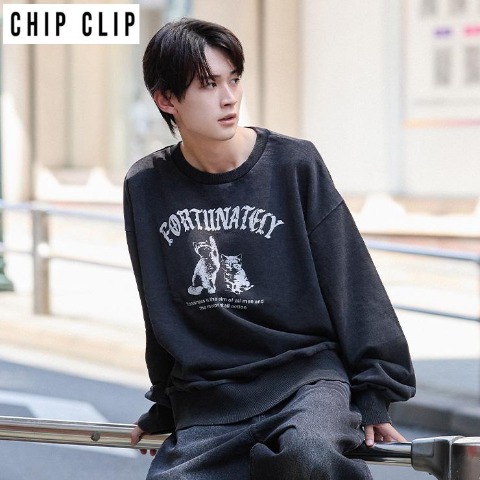 メンズ　ケミカル加工プルオーバー（CHIP CLIP）