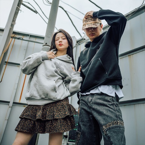 メンズ　裏起毛パーカ（Mizuki×CHIP CLIP）