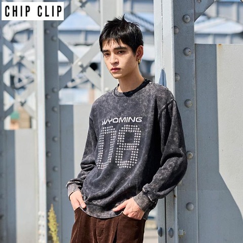 メンズ　裏起毛プルオーバー（CHIP CLIP）
