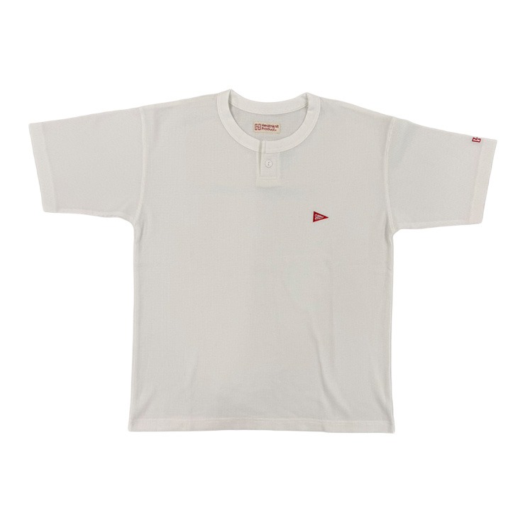 メンズ ワッフルヘンリーネックTシャツ（Healthknit product