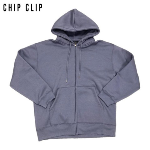 メンズ　裏起毛ジップパーカ（CHIP CLIP）