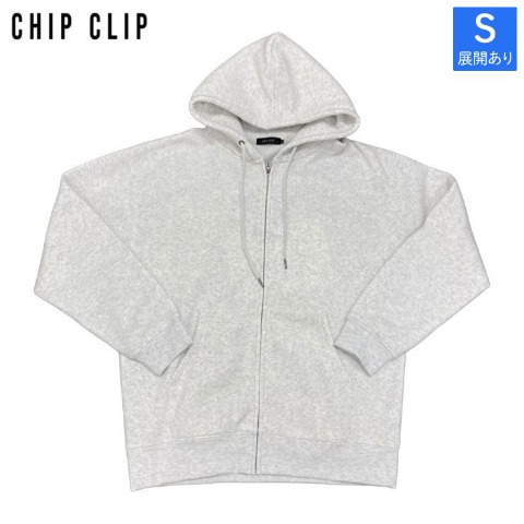 メンズ　裏起毛ジップパーカ（CHIP CLIP）