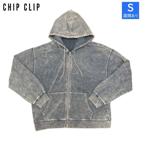 メンズ　ケミカル加工ジップパーカ（CHIP CLIP）