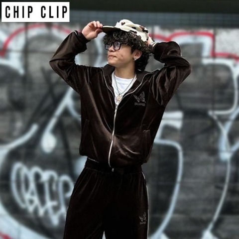 メンズ　ベロアトラックジャケット（CHIP CLIP×1095）