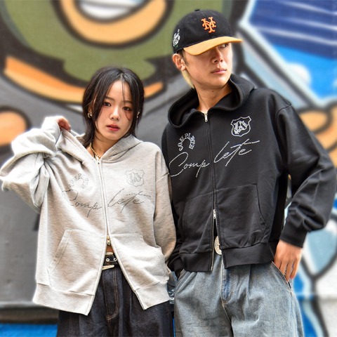 メンズ　ジップパーカ（CHIP CLIP×Mizuki）