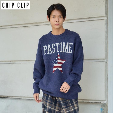 メンズ　ニットプルオーバー（CHIP CLIP）