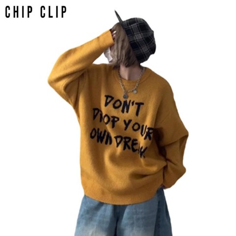 メンズ　ニットプルオーバー（miyu×CHIP CLIP)
