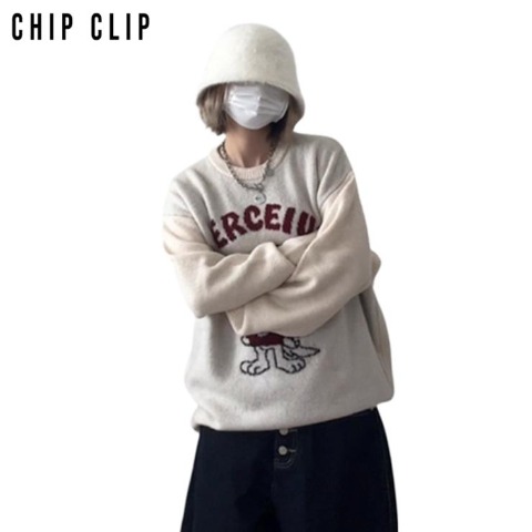メンズ　ニットプルオーバー（miyu×CHIP CLIP）