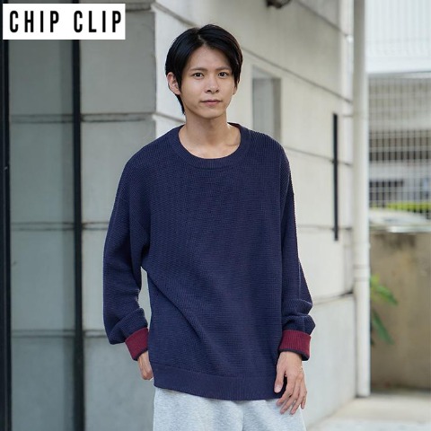 メンズ　ニットプルオーバー（CHIP CLIP）