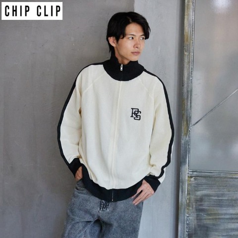 メンズ　メッシュニットジャケット（CHIP CLIP）