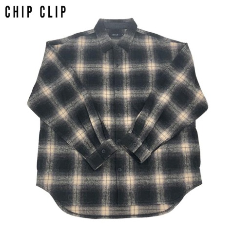 メンズ【M～LL】　チェック柄シャツジャケット（CHIP CLIP）