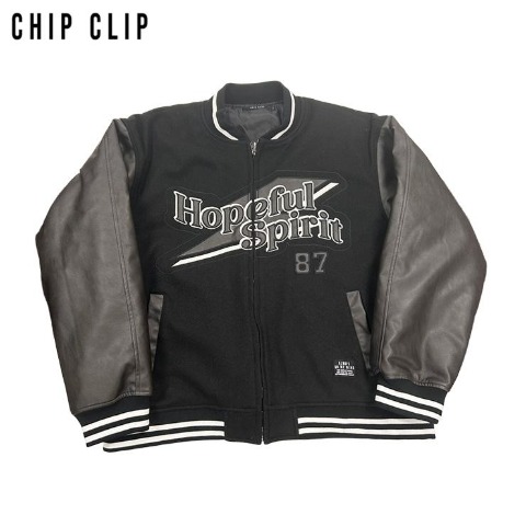 メンズ　袖切替スタジャン（CHIP CLIP）