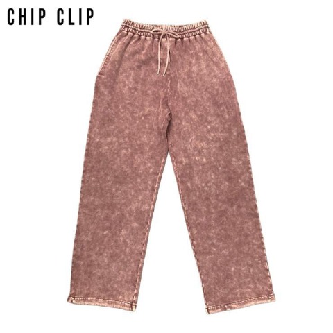 メンズ　ケミカル加工ワイドパンツ（CHIP CLIP）