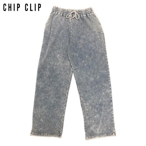 メンズ　ケミカル加工ワイドパンツ（CHIP CLIP）