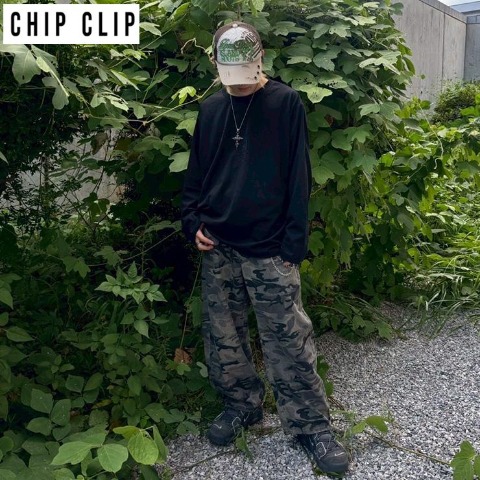 メンズ　チェーン付パンツ（CHIP CLIP×まひろ）