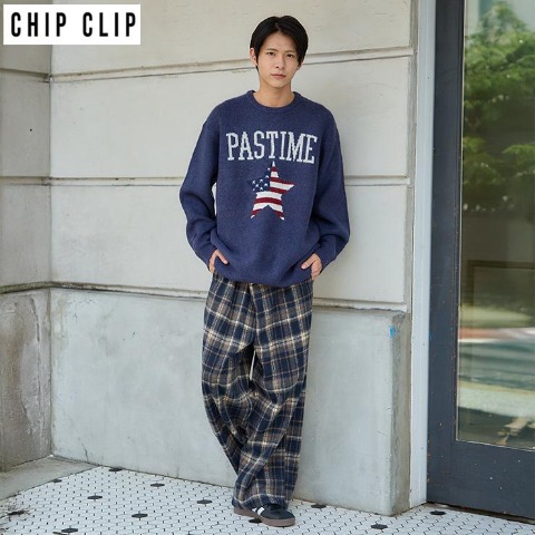メンズ　チェック柄パンツ（CHIP CLIP）