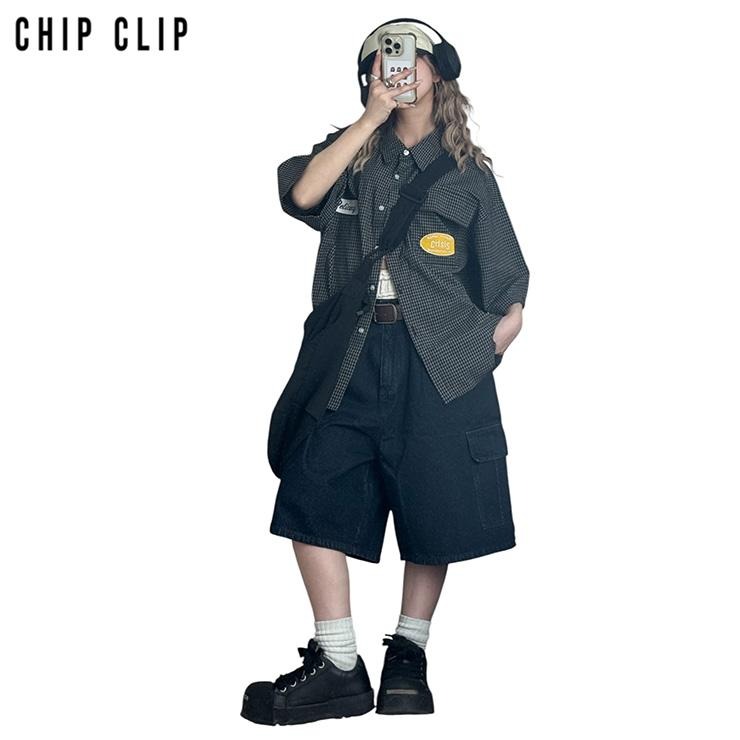 メンズ デニムカーゴハーフパンツ（CHIP CLIP×miyu） | アベイル