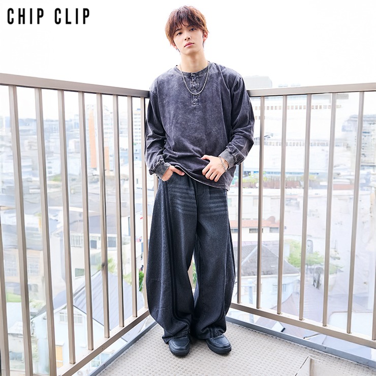 メンズ ライン使いデニムバルーンパンツ（CHIP CLIP） | アベイル