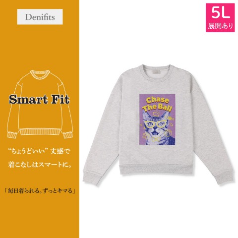 メンズ【3L～5L】　プリントプルオーバー（Denifits）