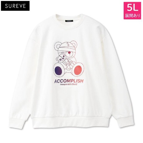 メンズ【3L～5L】　エンボスプリントくまプルオーバー（SUREVE）