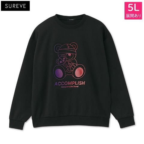メンズ【3L～5L】　エンボスプリントくまプルオーバー（SUREVE）