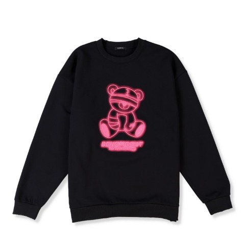 メンズ【3L～5L】　裏起毛ネオン刺繍トレーナー (SUREVE）