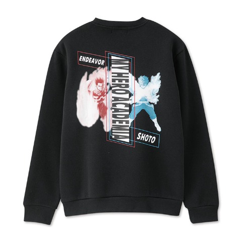 メンズ　裏起毛プルオーバー 轟焦凍／エンデヴァー（TVアニメ『僕のヒーローアカデミア』）