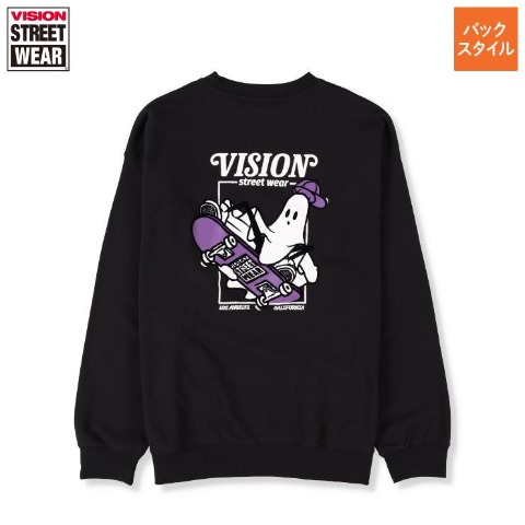 メンズ　フロッキープリントトレーナー（VISION STREET WEAR）