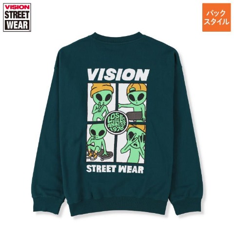 メンズ　プリントトレーナー（VISION STREET WEAR）