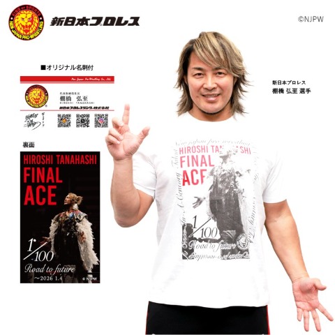メンズ　棚橋弘至選手モデルフォトプリントTシャツ（新日本プロレス）