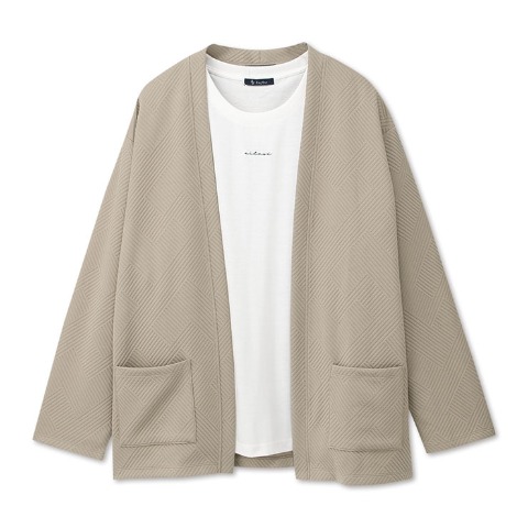 メンズ　カーディガン+長袖Tシャツ（RagOut）