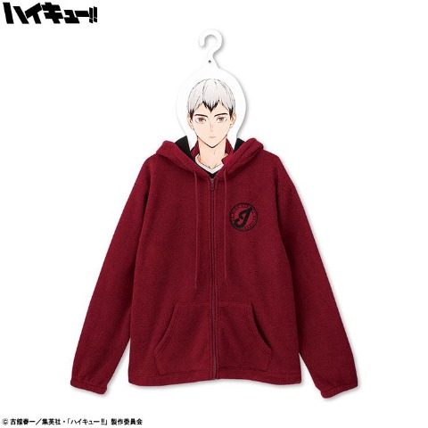 メンズ　ハンガー付ジップパーカ（アニメ「ハイキュー!!」）